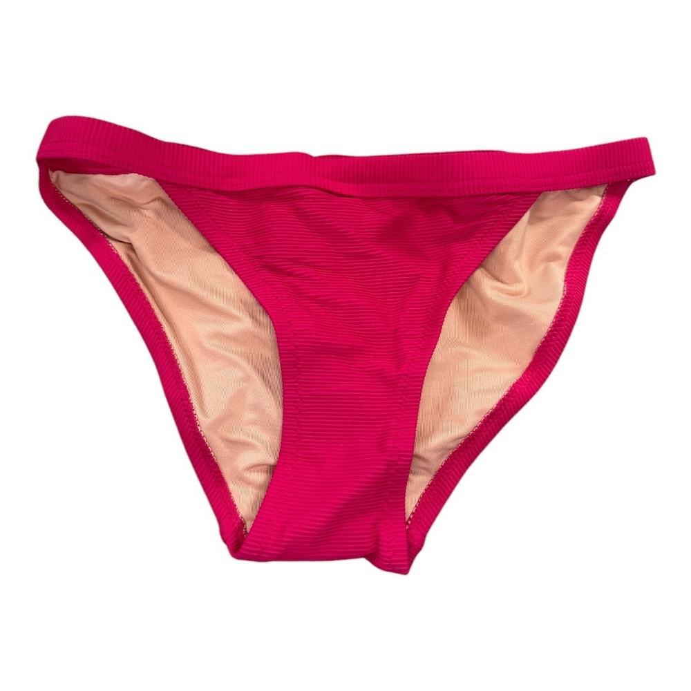 NEW J. Crew Women’s XS‎ Pink Ribbed-trim hipster full-coverage bikini bottom NWT